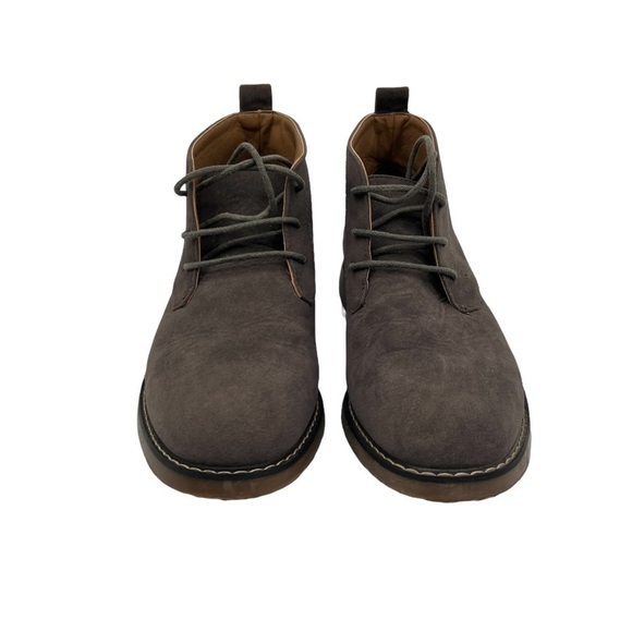 Metro Charm Gray Suede Lace Up Ankle Boots Size 7 Men’s - Picture 3 of 10